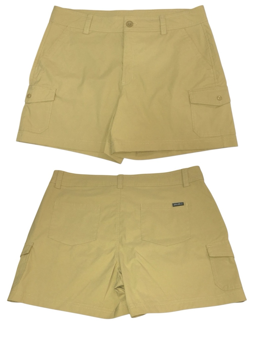 Eddie‎ Bauer (36x4.5) Cargo Pocket Tan Stretch Shorts - Women’s 16